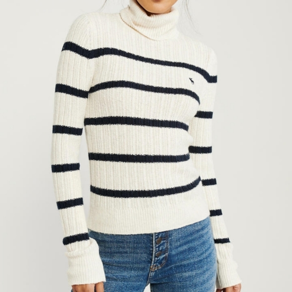 Abercrombie stripe turtleneck size S - Picture 3 of 9